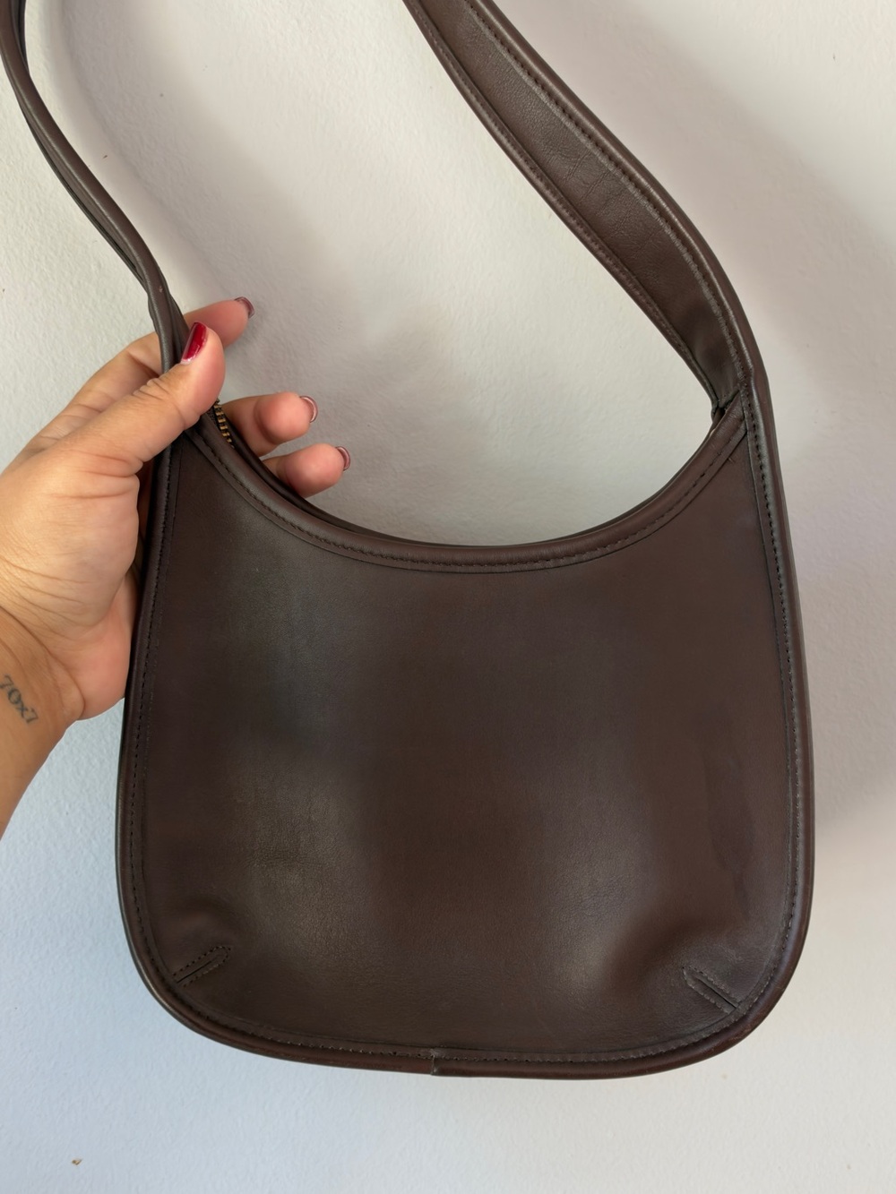 Coach Dark Brown Leather Shoulder Bag